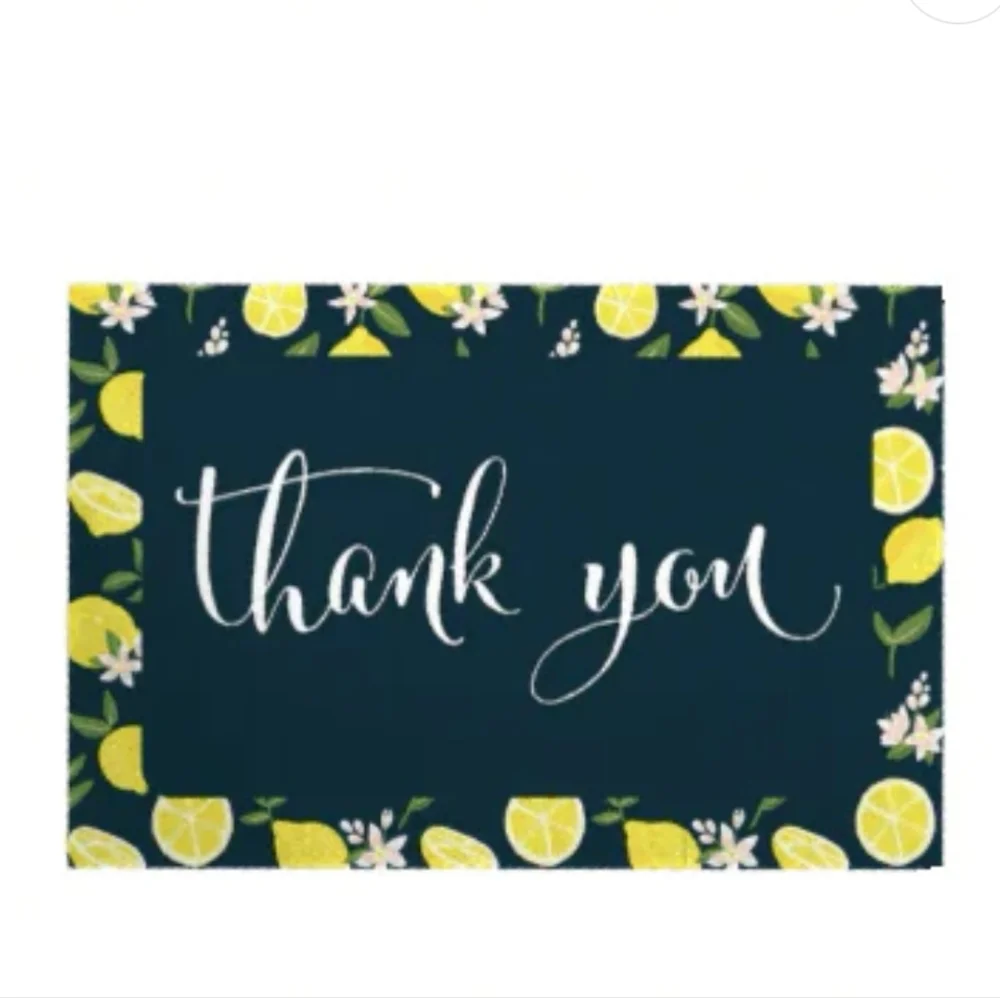 100 pc Lemon THEMED POLYMAILER Thank you Cards & Stickers  BUNDLE